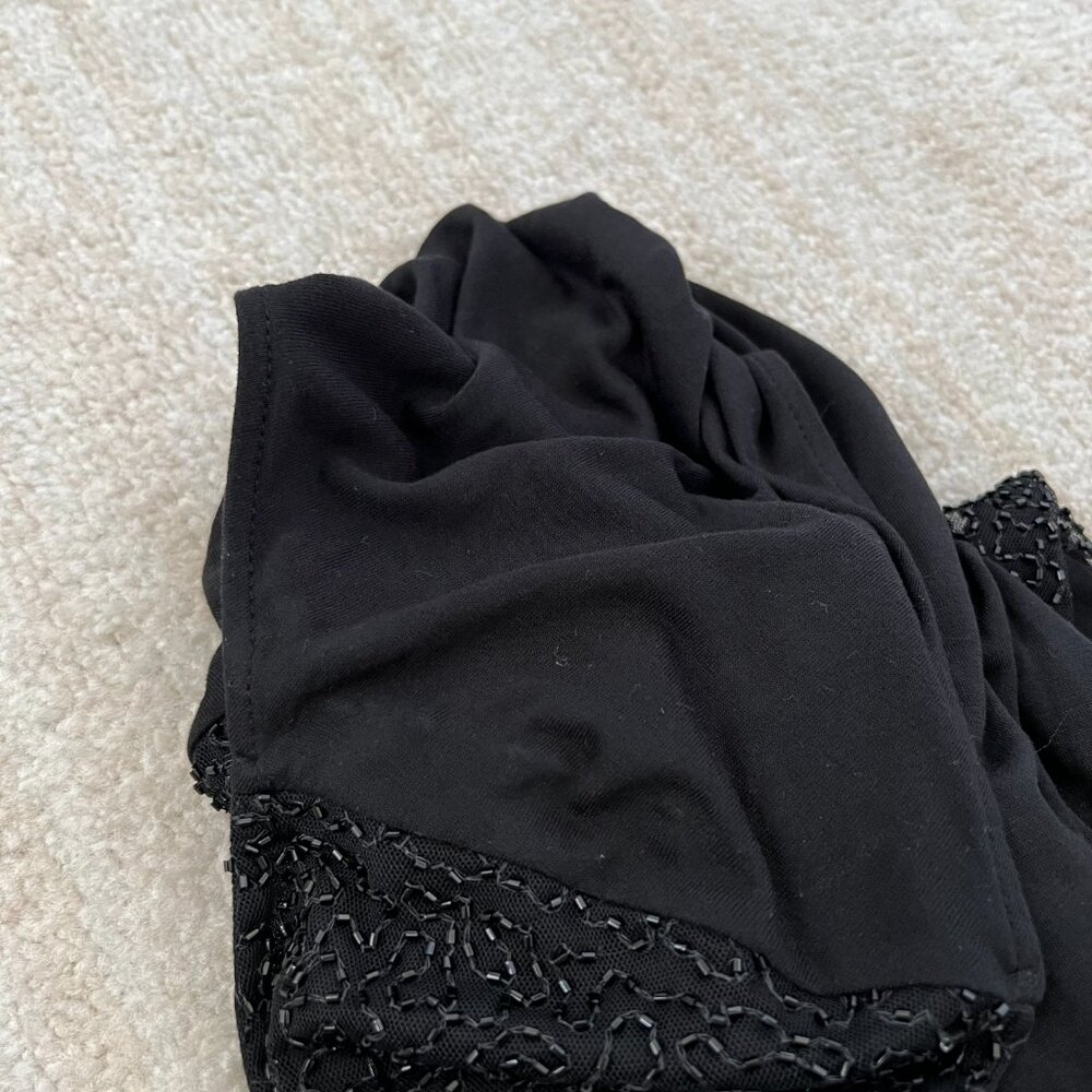 Lauren Ralph Lauren Black Beaded Sleeveless Blouse Top L - Picture 7 of 8